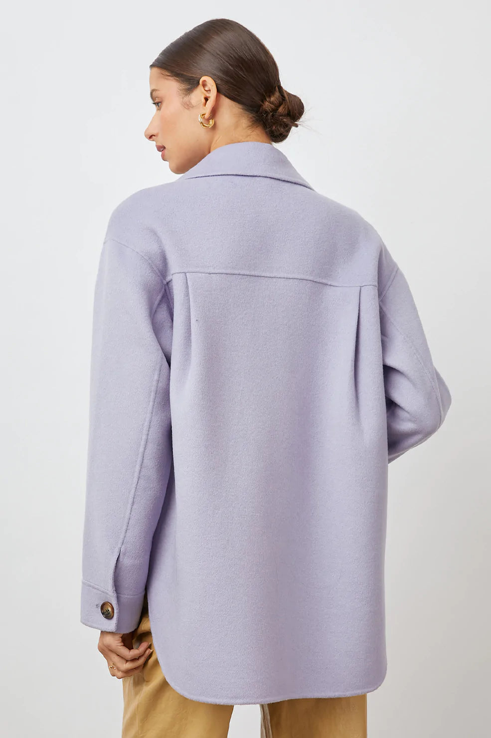 CONNIE SHIRT JACKET LILAC - BACK BODY
