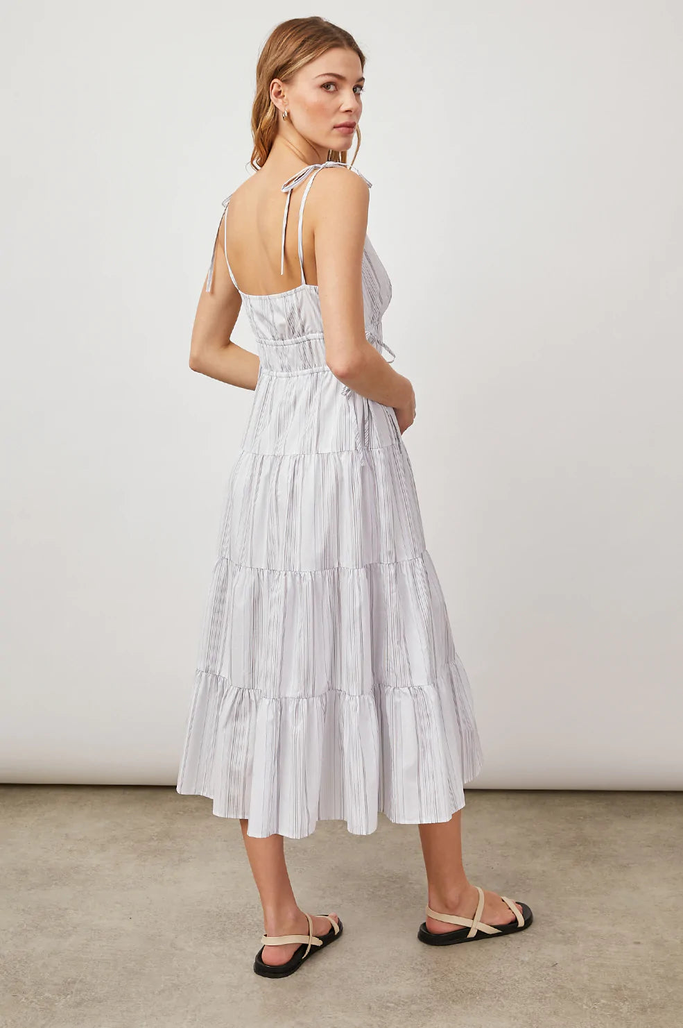 JULIA WEST SEA PORT STRIPE DRESS-SIDE ANGLE