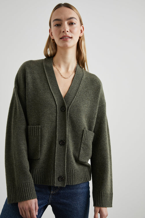 Olive cardigan hotsell