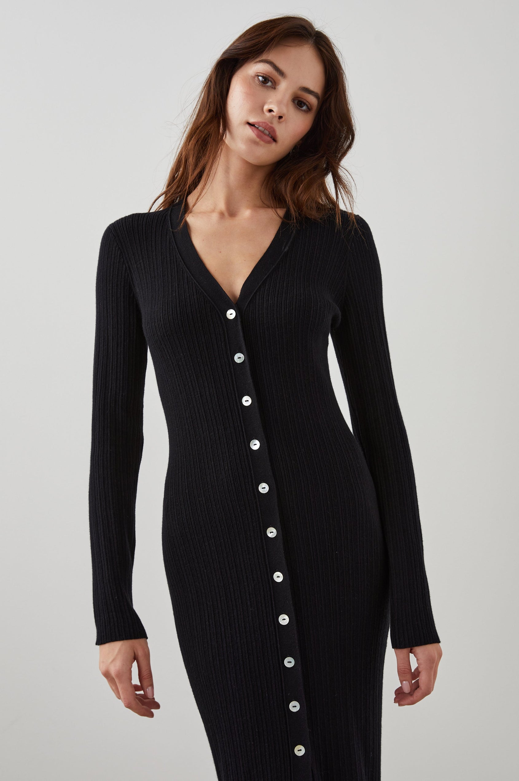 LORRAINE DRESS BLACK - FRONT