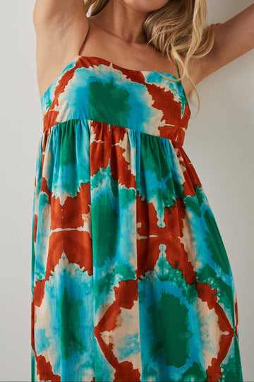 LUCILLE DRESS KALEIDOSCOPE - FRONT ANGLED