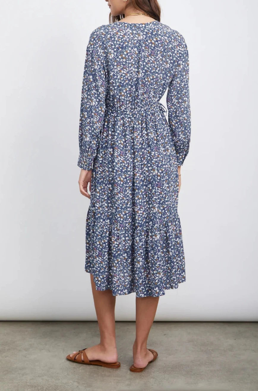 MAPLE DRESS - BLUE DITSY FLORAL
