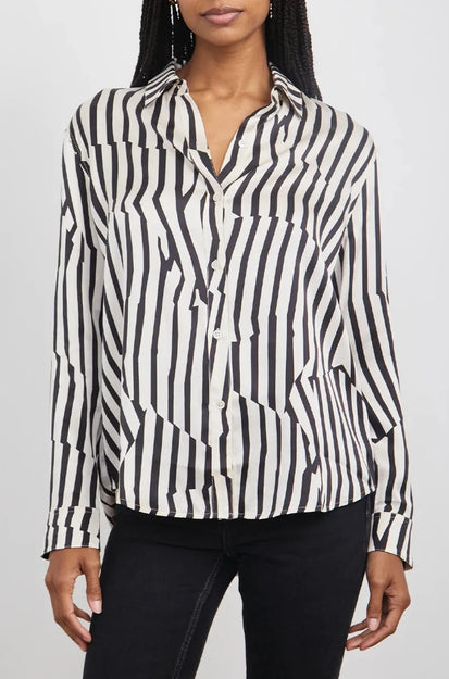 MARA JABBED STRIPE SHIRT- FRONT