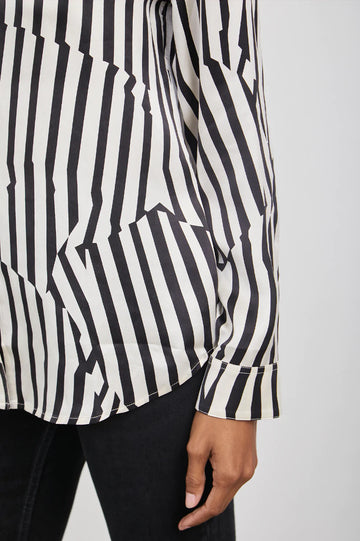 MARA JABBED STRIPE SHIRT-DETAIL