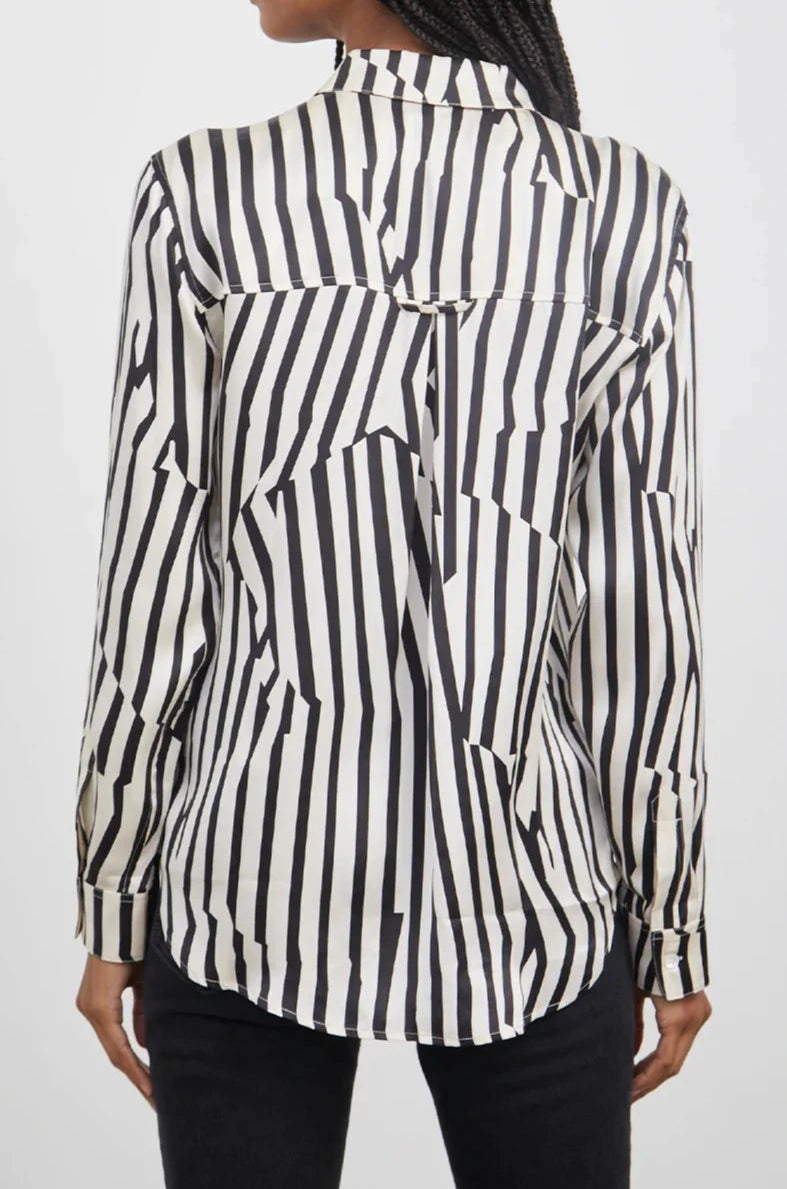 MARA JABBED STRIPE SHIRT-BACK
