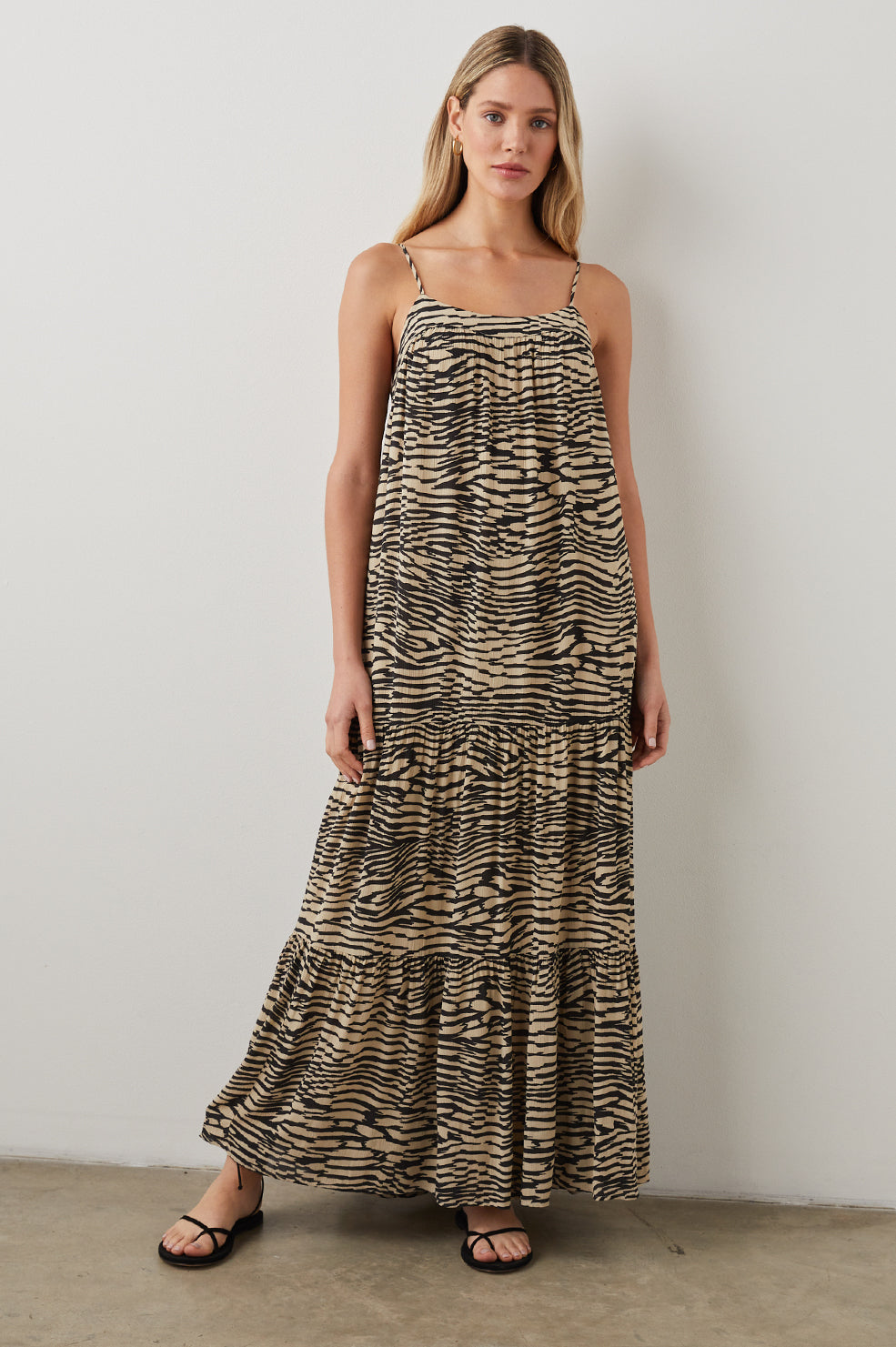 MATY DRESS SANDSTONE - FULL FRONT BODY MODEL 2