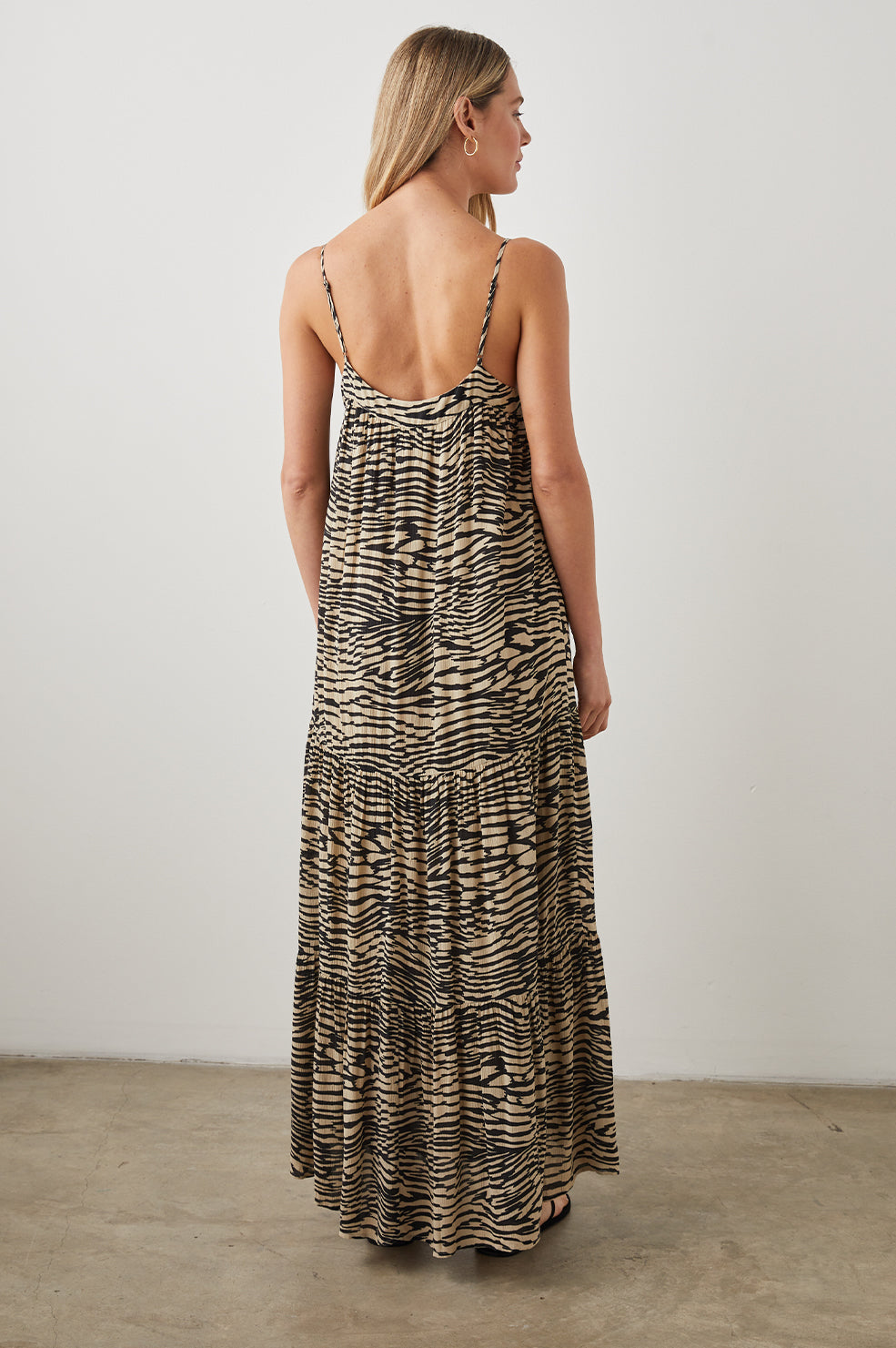MATY DRESS SANDSTONE - BACK ANGLE MODEL 2