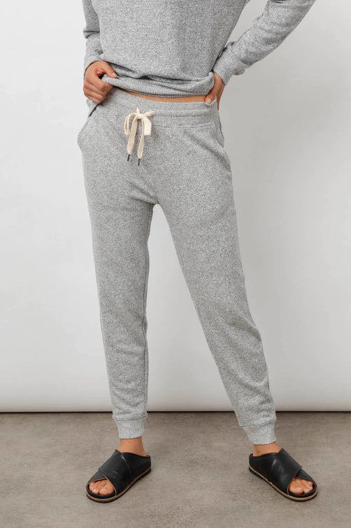 Oakland Melange Grey Drawstring Sweatpant - front