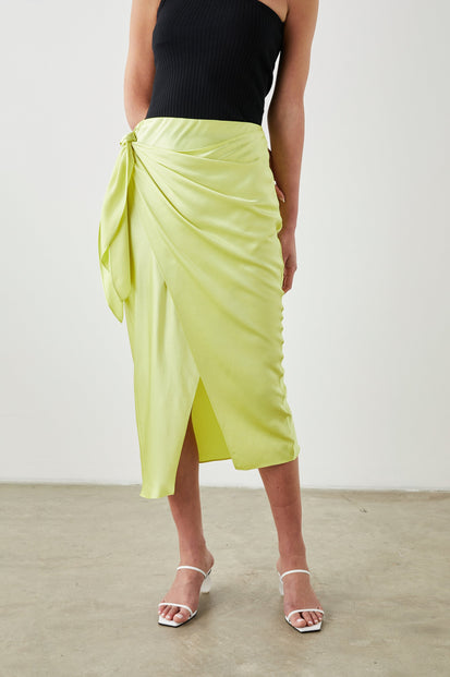 PAIGE SKIRT CHARTREUSE - FRONT