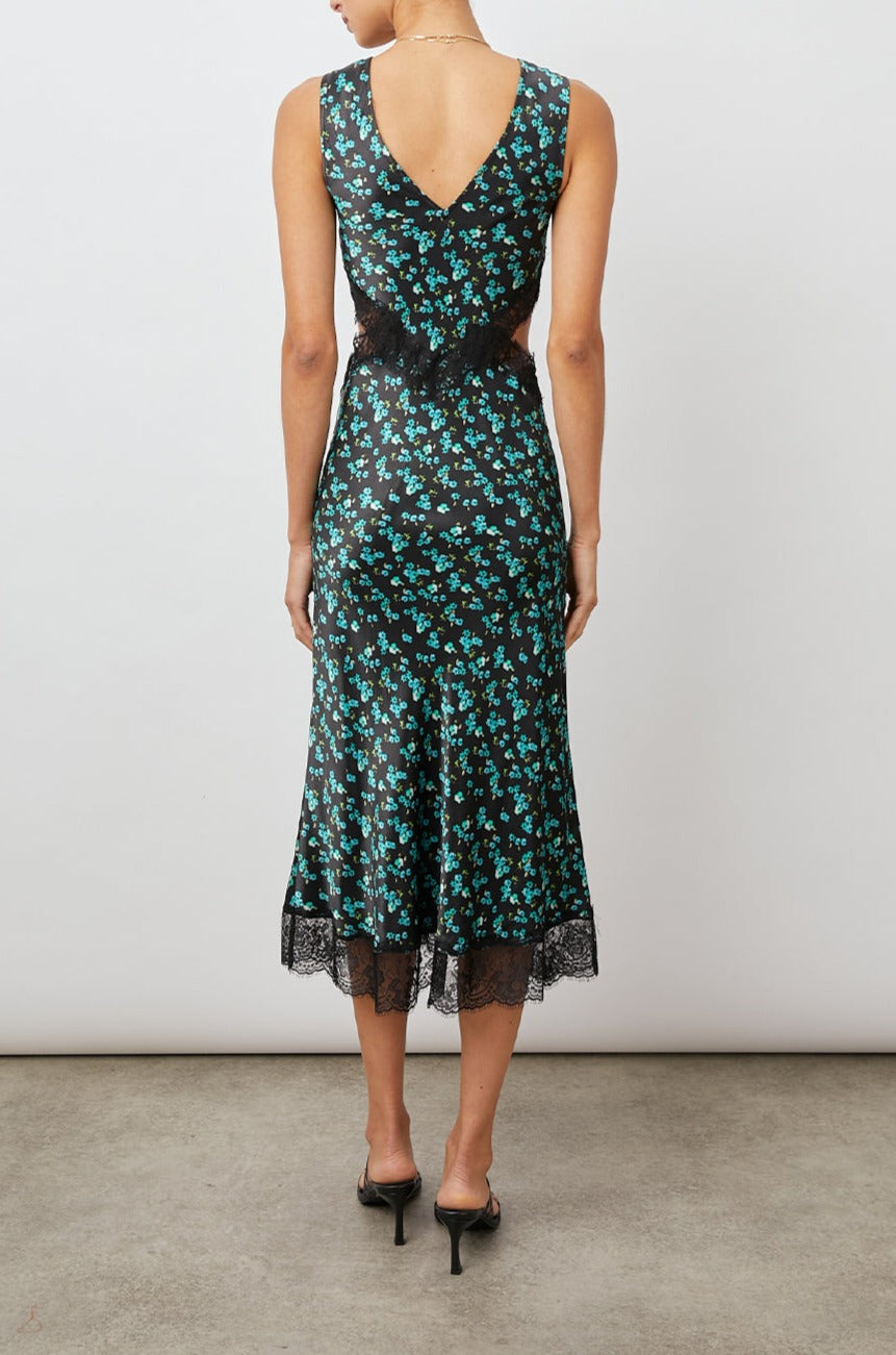 PANDORA MINT FLORAL DRESS- BACK