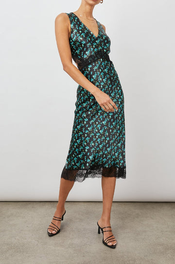 PANDORA MINT FLORAL DRESS- FRONT