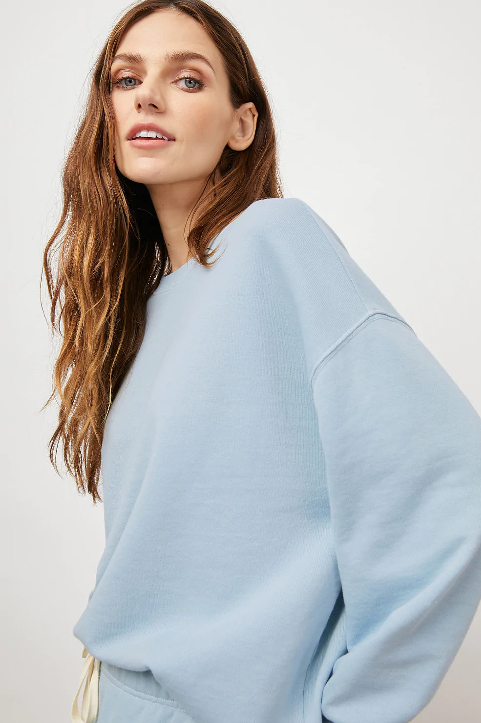 REEVES SMOKE BLUE SWEATSHIRT-SIDE ANGLE
