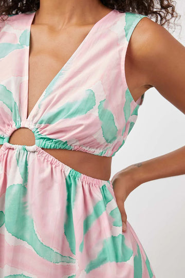 RIZO CANDY MINT CUT OUT DRESS-DETAIL