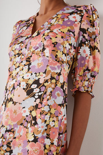 ROMA DRESS PINK ASTER - FRONT DETAILS