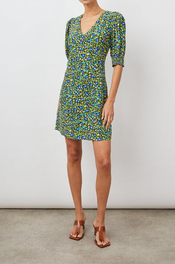 ROMA DRESS ABSTRACT GARDEN - FRONT FULL BODY