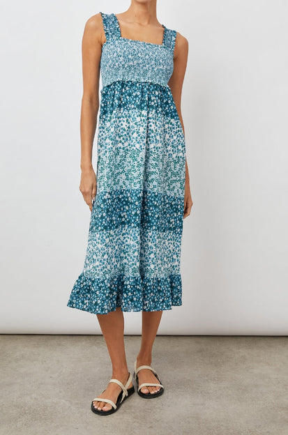 RUMI DRESS - STRIPED FLORAL