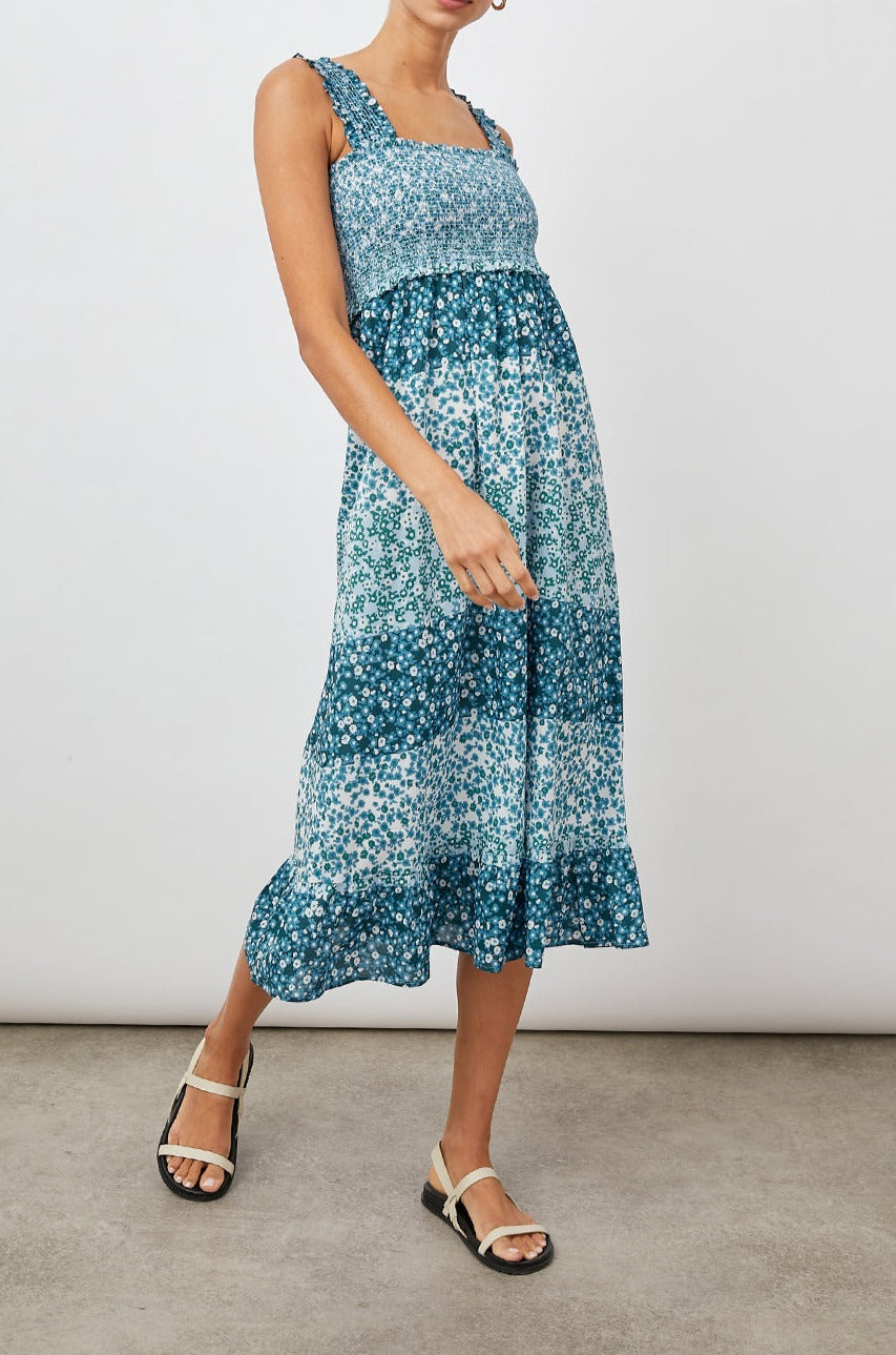 RUMI DRESS - STRIPED FLORAL