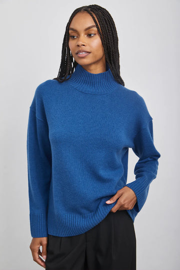 SASHA DELFT BLUE SWEATER-SIDE ANGLE