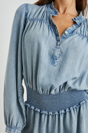 SHAWNA DRESS MED VINTAGE CLOUD WASH - DETAIL