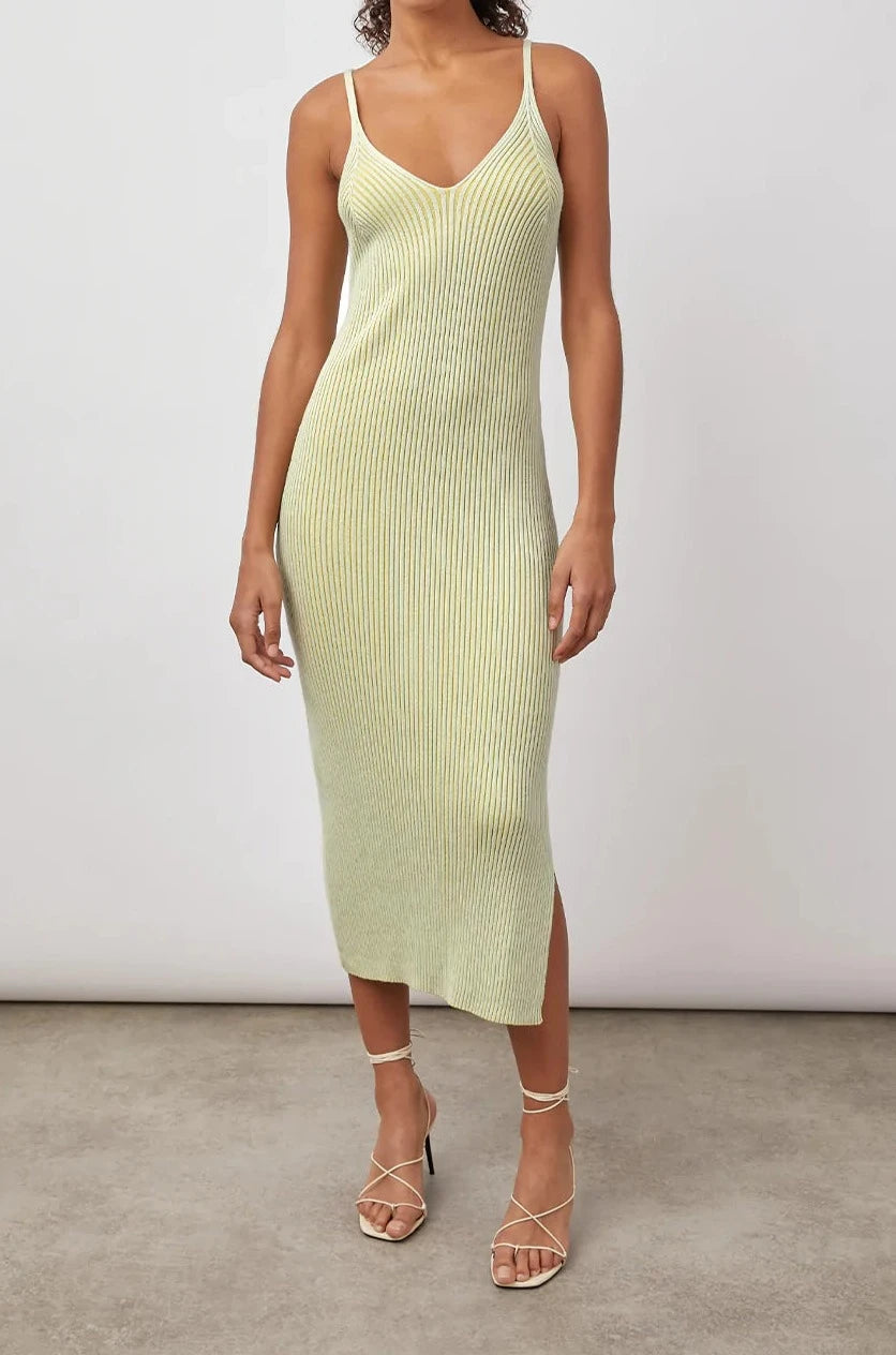 SHELBY AGAVE RIB DRESS- FRONT