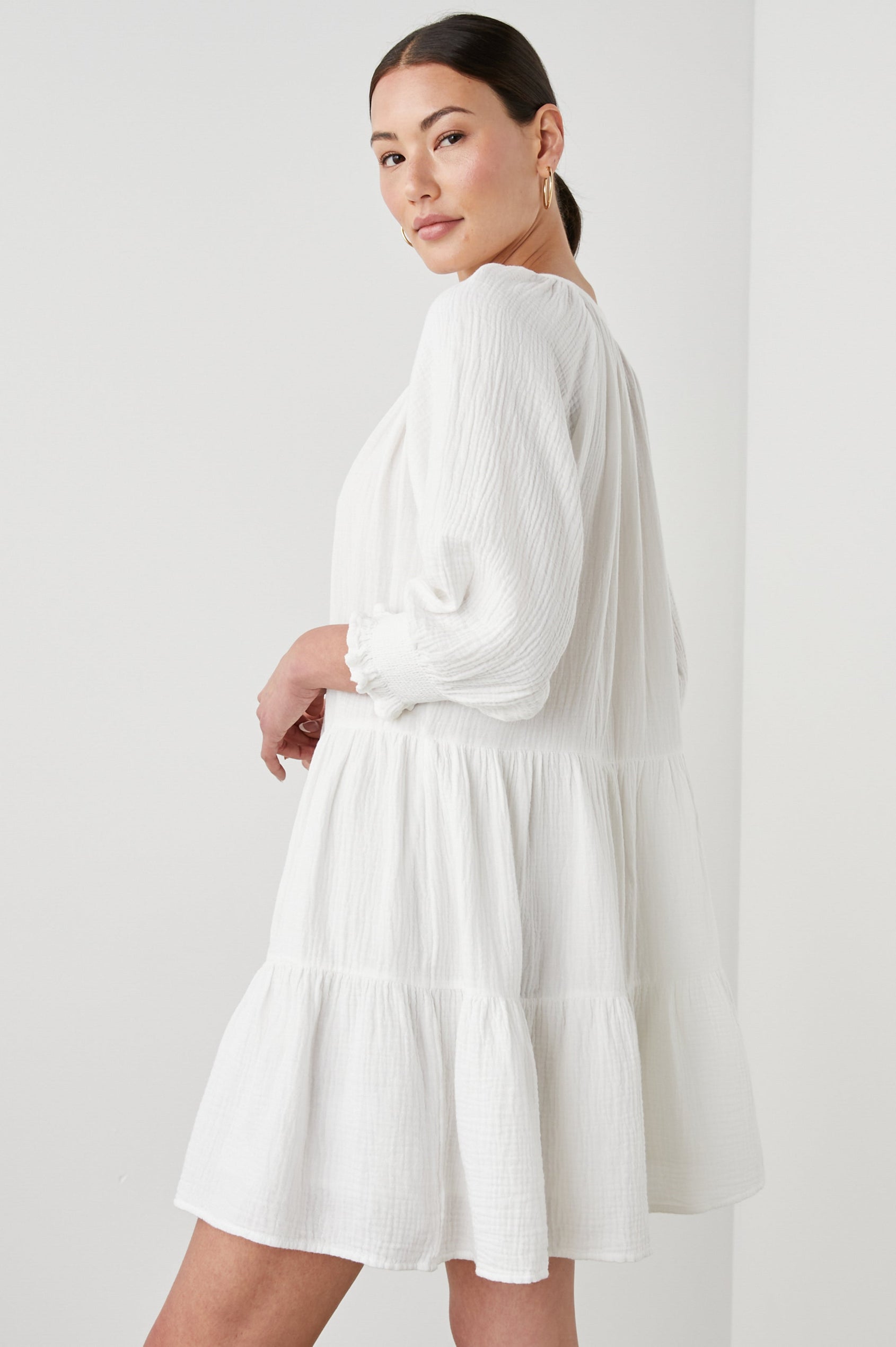 SIA DRESS WHITE - BACK ANGLE