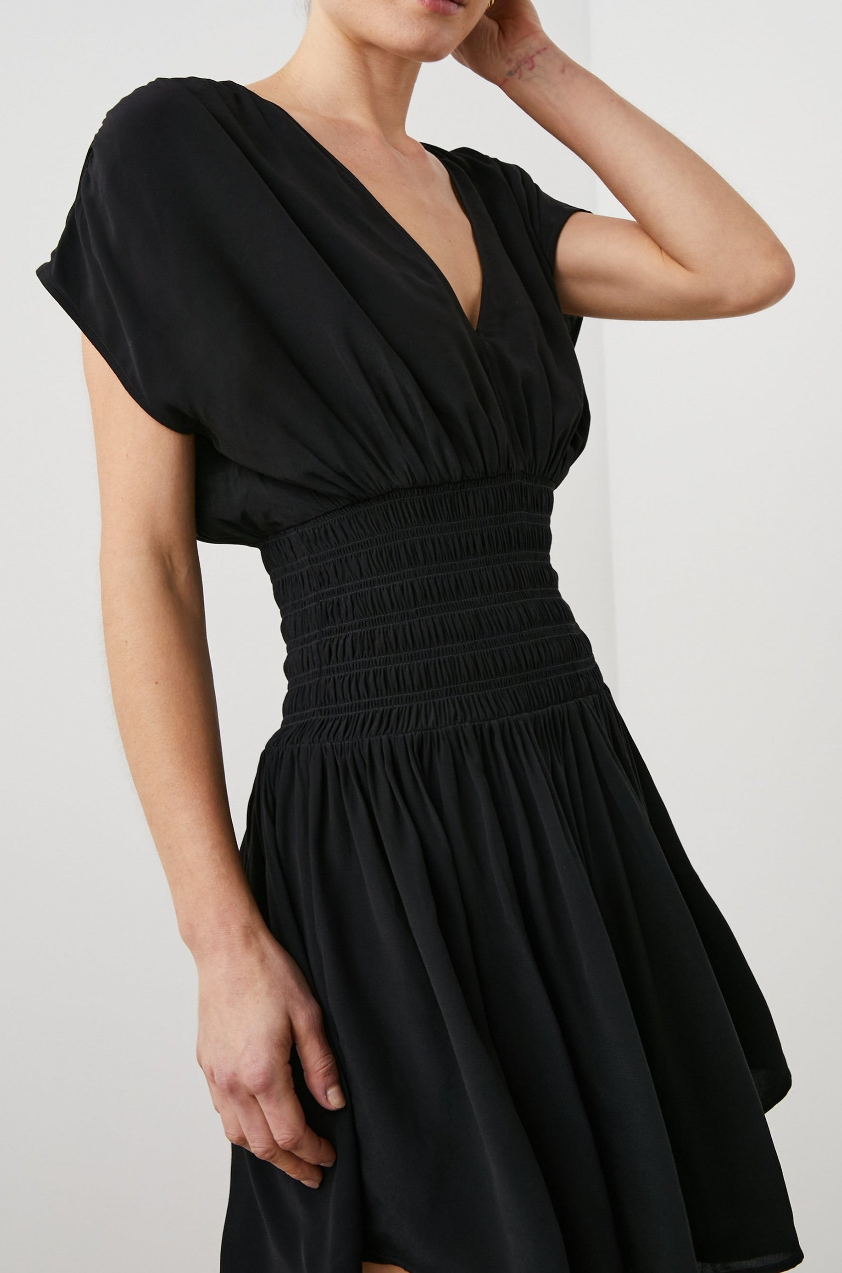 SIERA DRESS BLACK - SIDE ANGLE