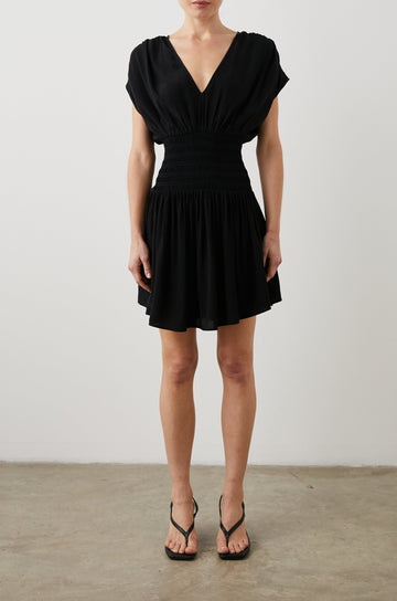 SIERA DRESS BLACK - FRONT FULL BODY