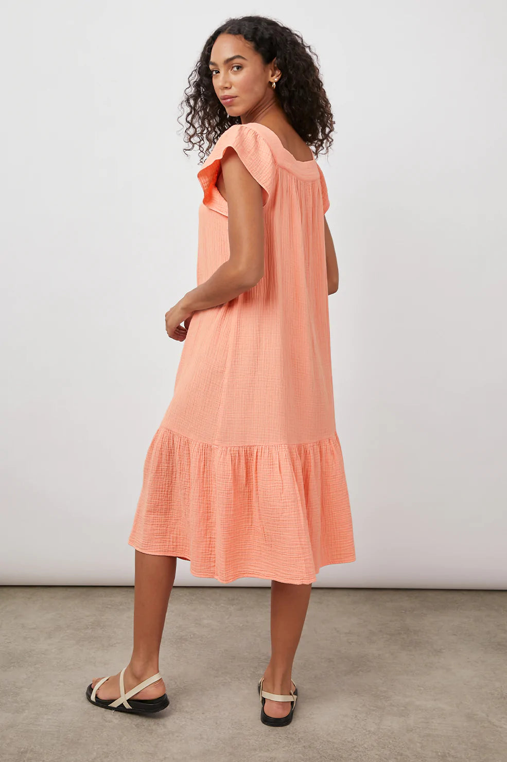 SKYLAR PEACH AMBER DRESS-BACK