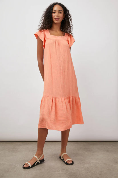 SKYLAR PEACH AMBER DRESS- FRONT