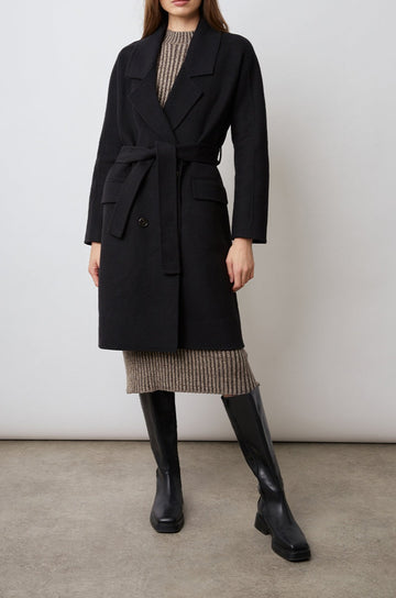 SLOAN BLACK COAT-FULL FRONT BODY