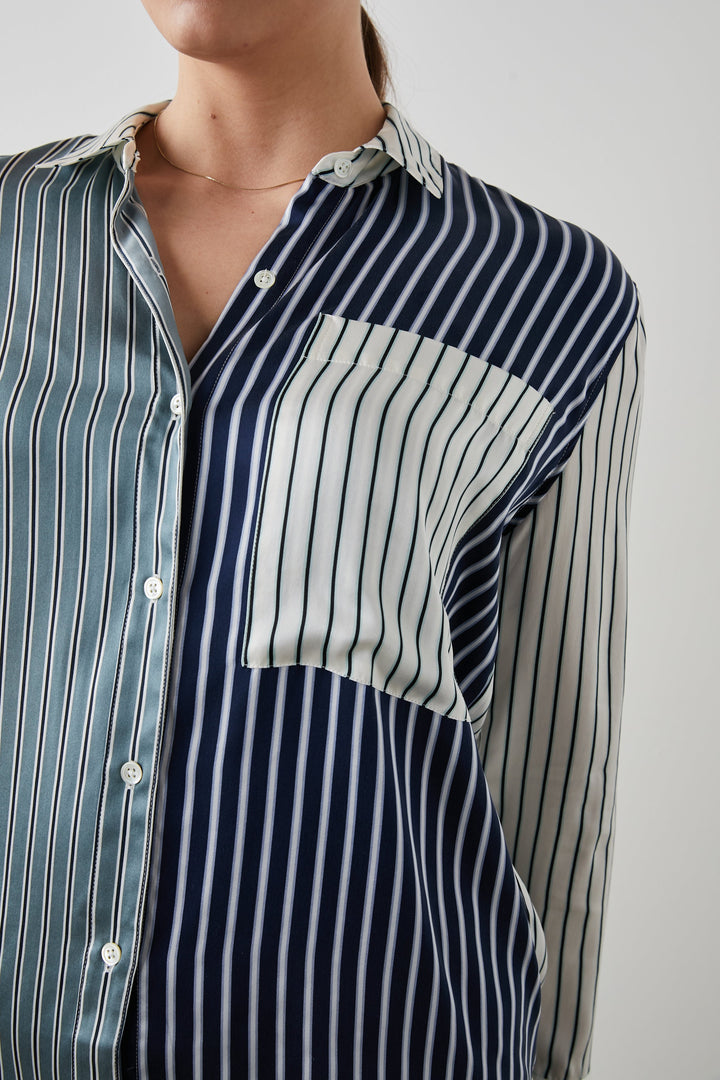 SPENCER SHIRT KENT MULTI STRIPE - DETAIL MODEL 2