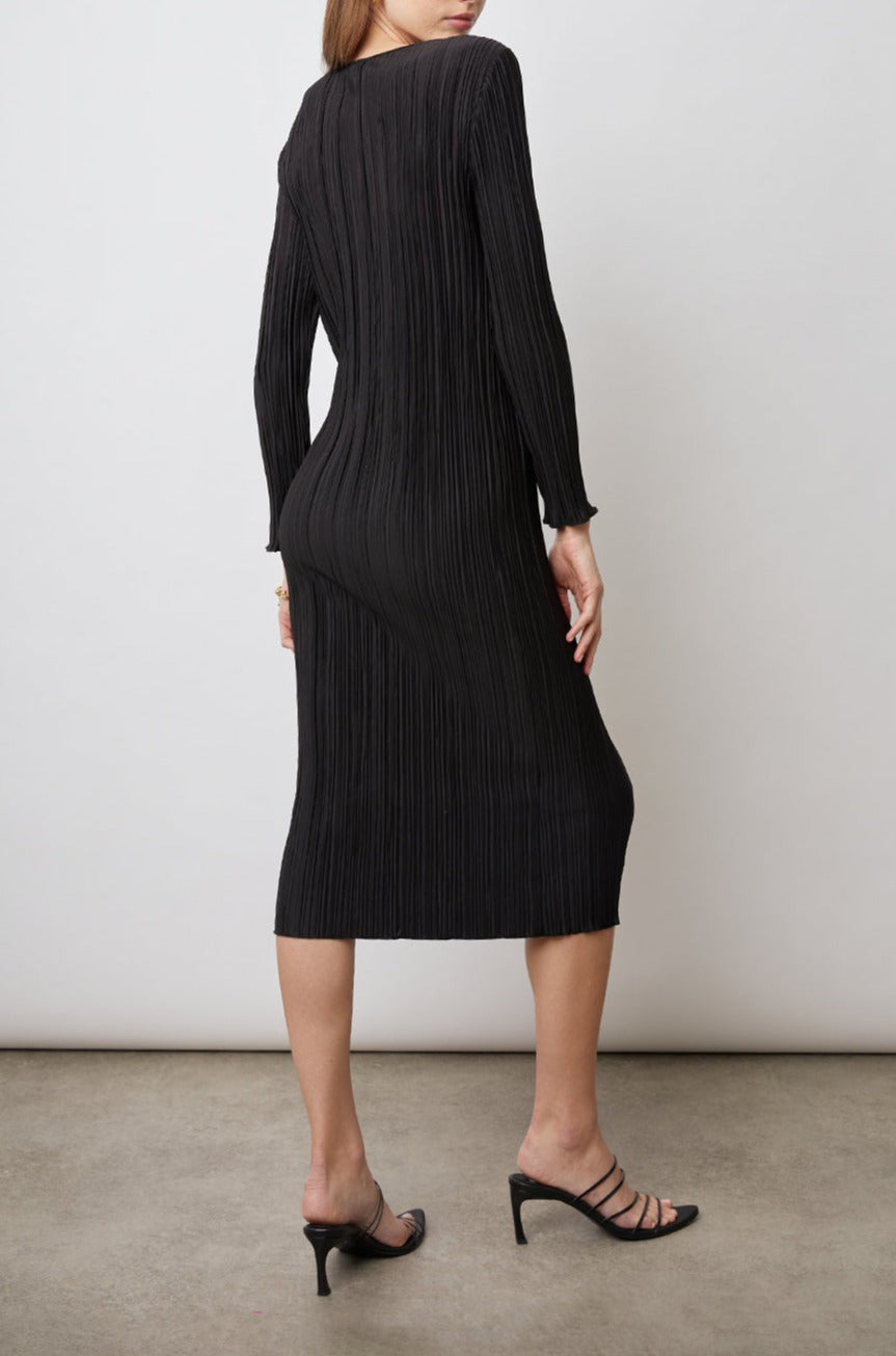 JORDY DRESS BLACK - BACK FULL BODY STANDING