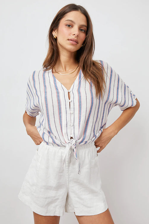 THEA TAHITI STRIPE TIE FRONT- FRONT