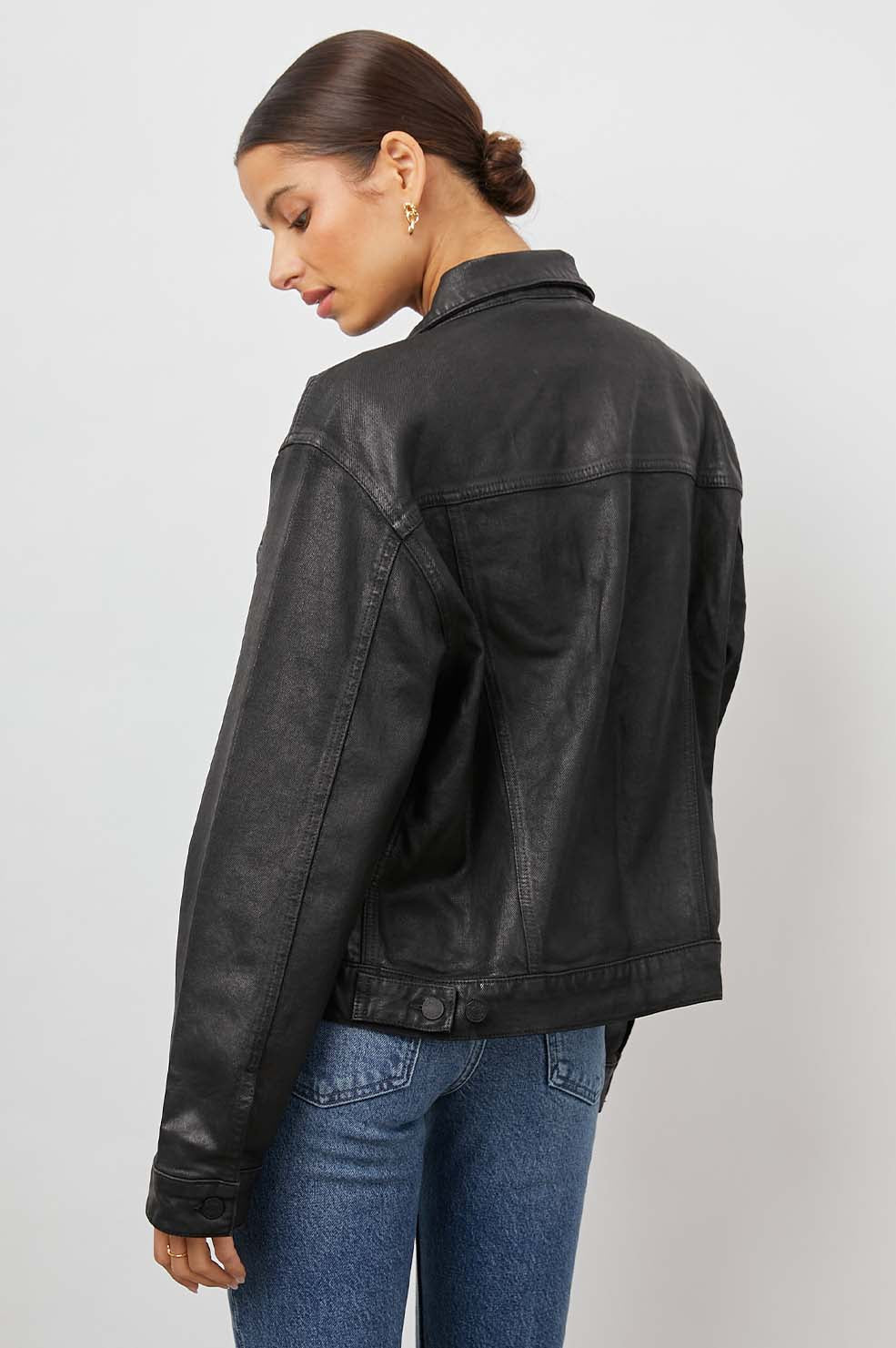 MULHOLLAND JACKET - COATED NOIR