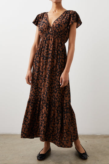 TINA DRESS GARDEN SILHOUETTE - FULL FRONT BODY