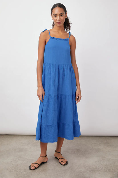 VALERIA PALACE BLUE DRESS- FRONT