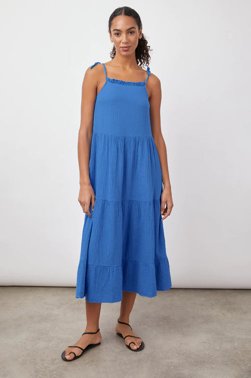 VALERIA PALACE BLUE DRESS- FRONT