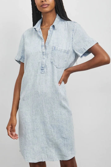 VALERIE LIGH ACID WASH DRESS- FRONT