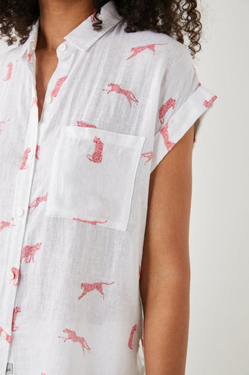 WHITNEY TOP ROSE LEOPARD - DETAIL