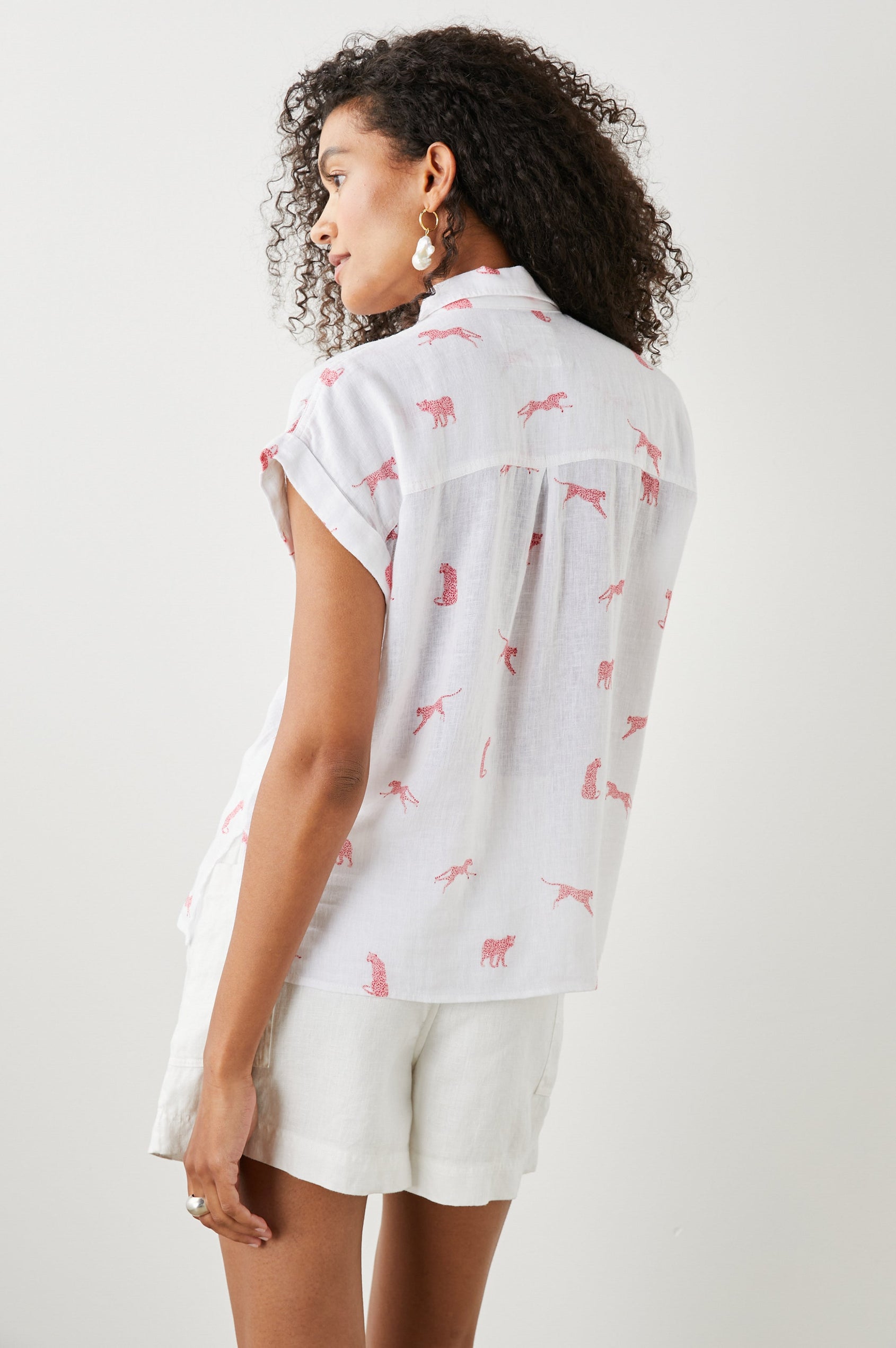 WHITNEY TOP ROSE LEOPARD - BACK