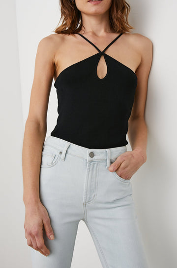 ZADIE TOP BLACK - FRONT